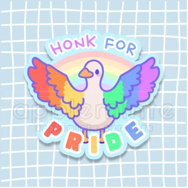 Appleminte Honk for Pride klistermærke 76 mm