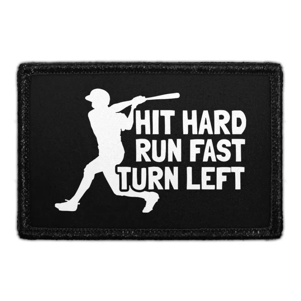 Pull Patch Hit Hard Run Fast velcromærke 76x51