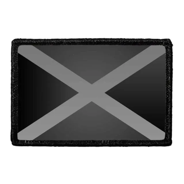 Pull Patch Jamaica Flag patch sort hvid velcro
