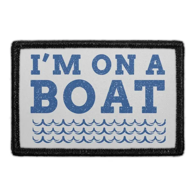 Pull Patch I'm On A Boat patch med velcro bølger