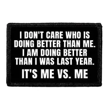 Pull Patch Me Vs Me motivational patch med velcro