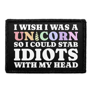 Pull Patch Unicorn Stab Idiots patch med velcro
