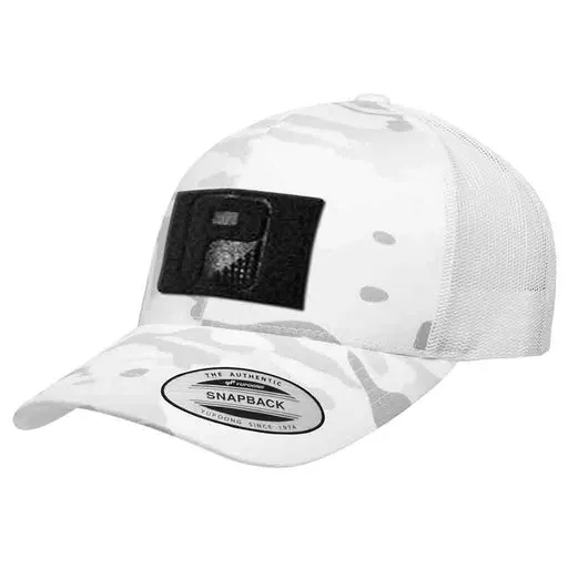 Pull Patch Multicam Trucker kasket alpine hvid snapback