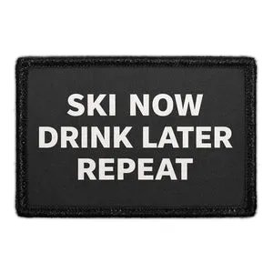 Pull Patch Ski Now Drink Later patch 3x2 skimærke