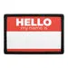 Pull Patch Hello My Name Is rød patch med velcro