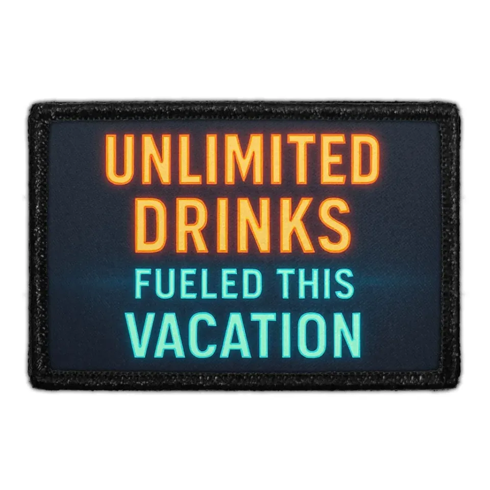 Pull Patch Unlimited Drinks Vacation patch velcro ferie