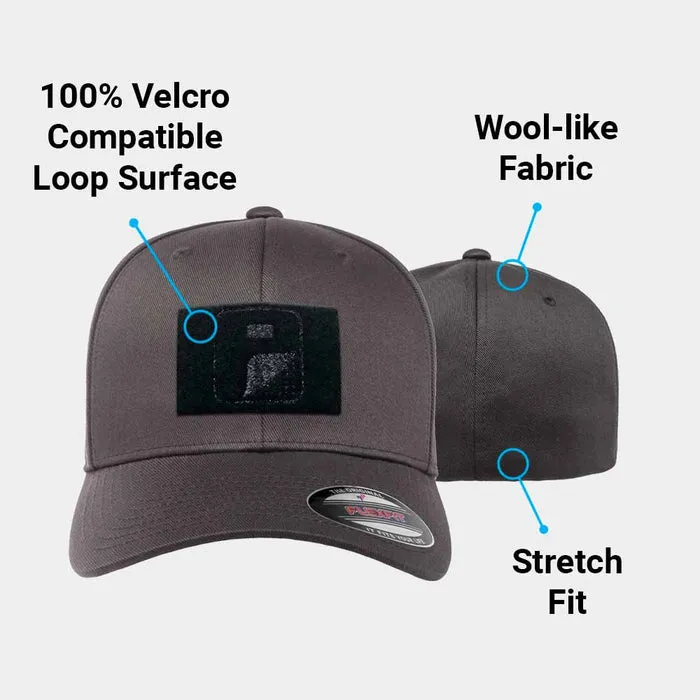 Pull Patch XL/XXL Flexfit kasket grå curved bill