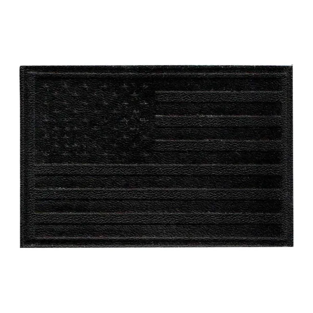 Pull Patch American Flag sort læder patch velcro