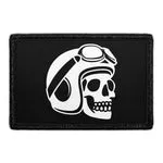 Pull Patch Skull Helmet patch med velcro motorhjelm