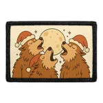 Pull Patch Three Wolves Santa Hats patch med velcro