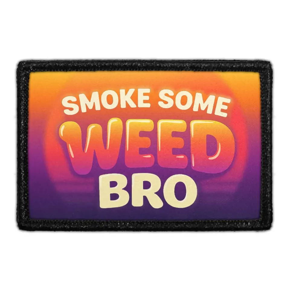 Pull Patch Smoke Some Weed Bro patch 3x2 grøn