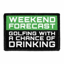 Pull Patch Weekend Forecast patch 7,6x5 cm golf og øl