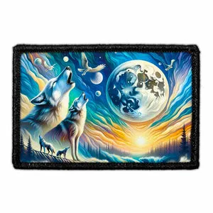 Pull Patch Wolves Howling At The Moon At Daybreak velcromærke