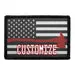Pull Patch US Flag Fireman Axe patch sort-hvid tilpasbar