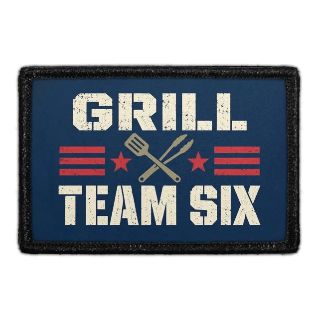 Pull Patch Grill Team Six patch BBQ 3x2 taktisk