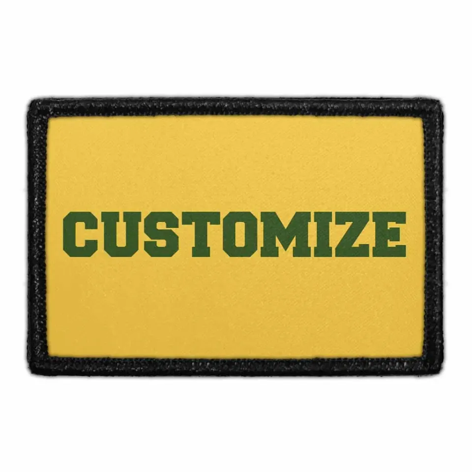 Pull Patch Custom Green College Text lap grøn velcro