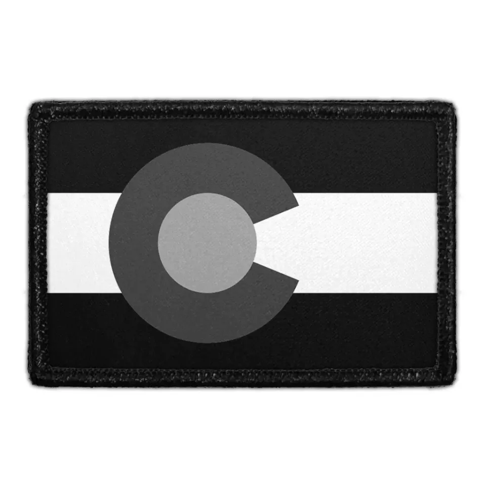 Pull Patch Colorado State Flag patch sort-hvid