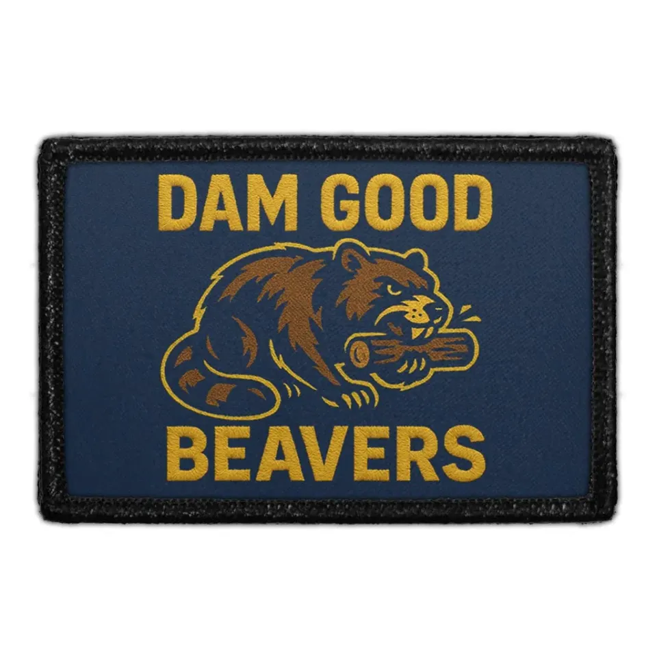 Pull Patch Dam Good Beavers patch velcro 7,6x5,1 cm
