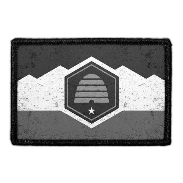 Pull Patch Utah flag patch sort hvid distressed