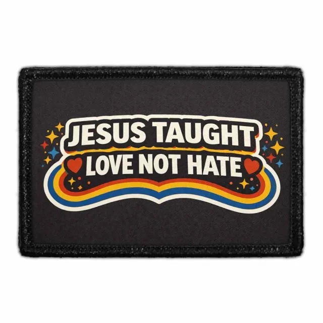 Pull Patch Jesus Taught Love patch med velcro – tekst