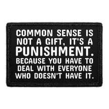 Pull Patch Common Sense Is Not A Gift patch citat