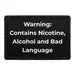Pull Patch Warning Nicotine Alcohol patch 7,6x5 cm