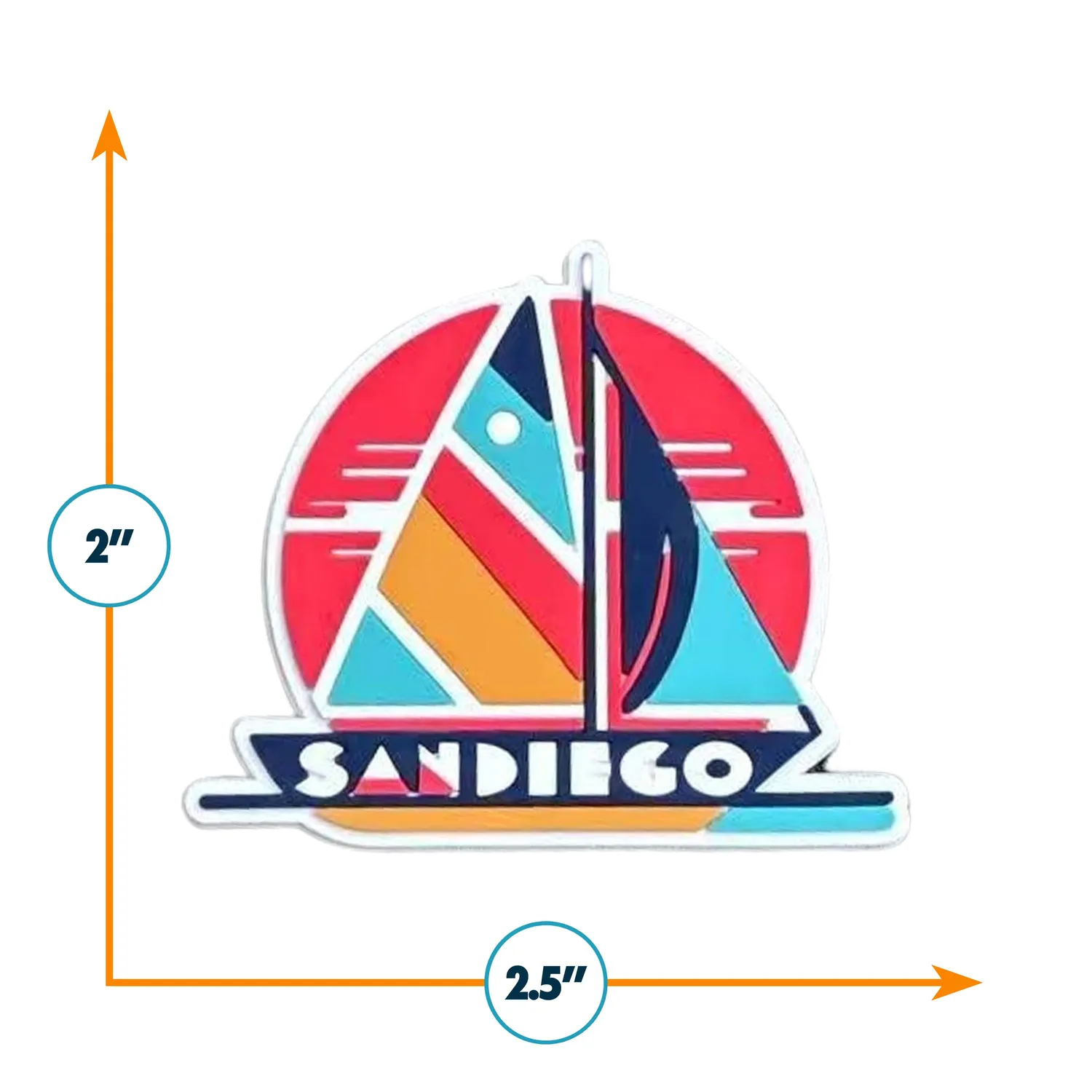 Vagabond Heart San Diego magnet 51x64 mm