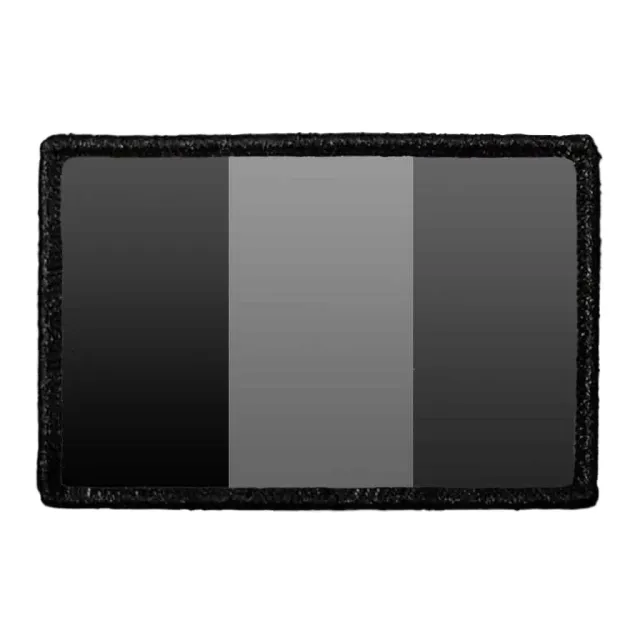 Pull Patch Belgium Flag patch sort hvid velcro