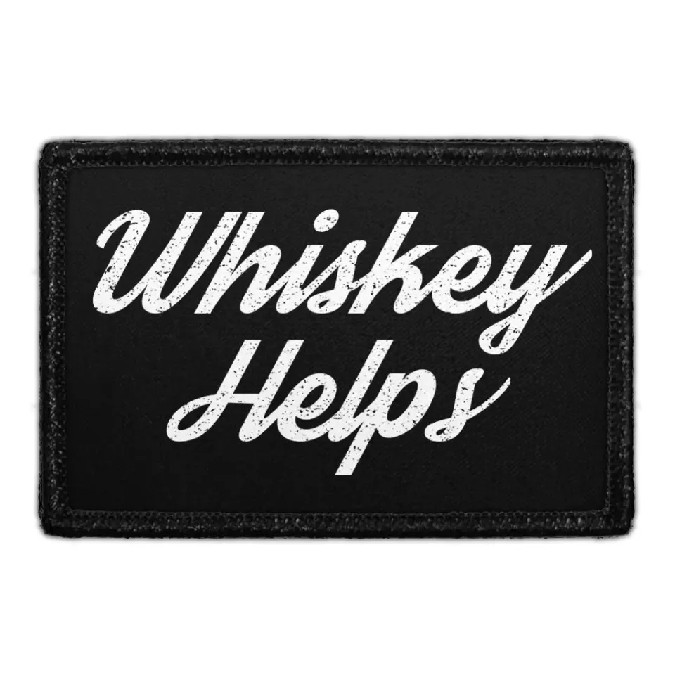 Pull Patch Whiskey Helps patch med velcro sjov