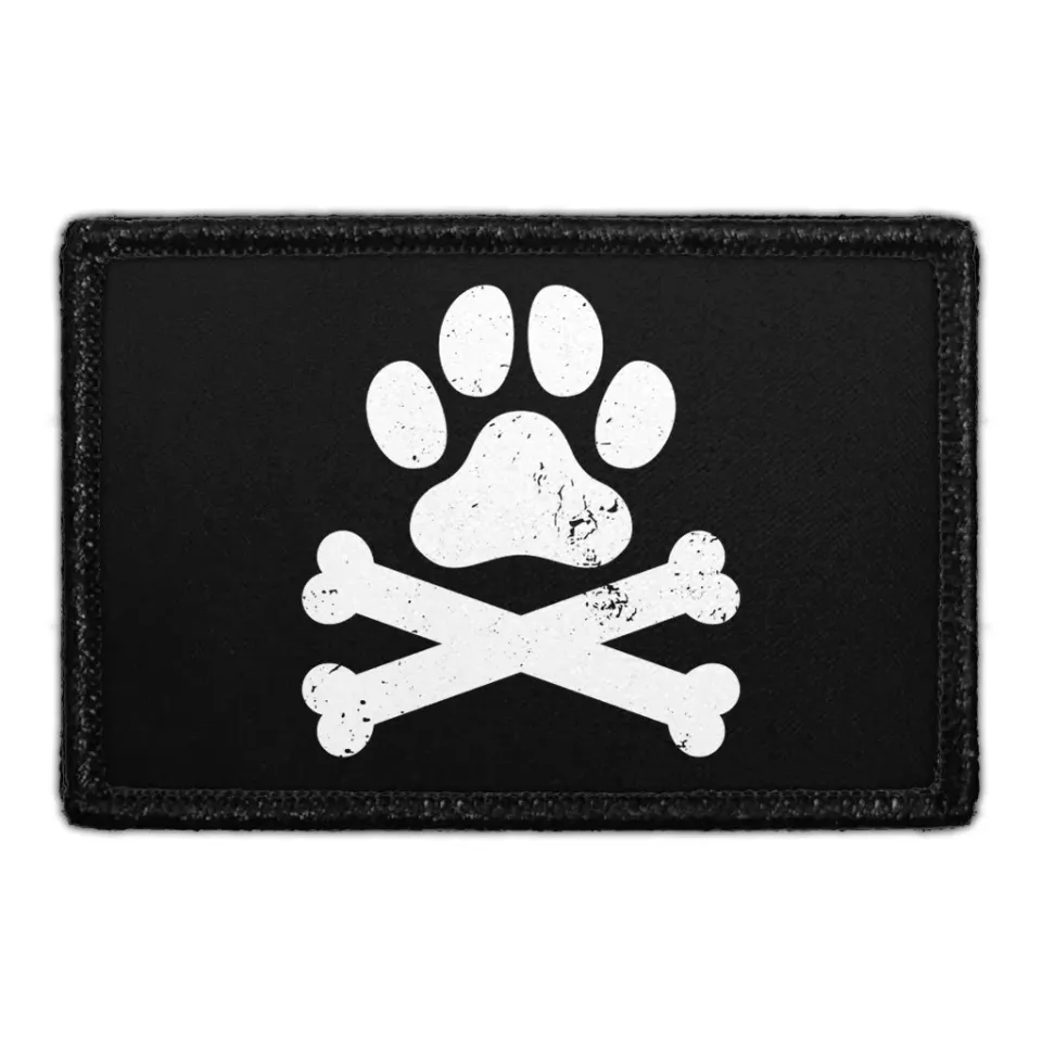 Pull Patch Dog Jolly Roger patch med velcro hundemotiv