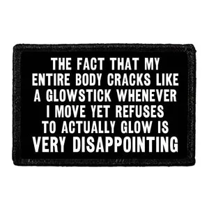 Pull Patch Glowstick Cracks patch velcro humor