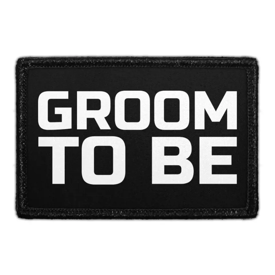 Pull Patch Groom To Be patch med velcro gom