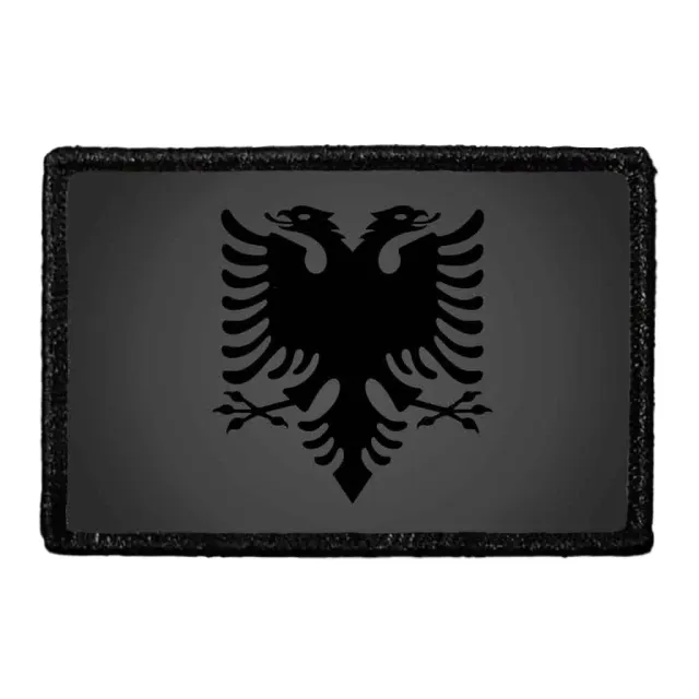 Pull Patch Albania Flag patch sort hvid