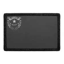 Pull Patch Nevada State Flag patch sort-hvid velcro