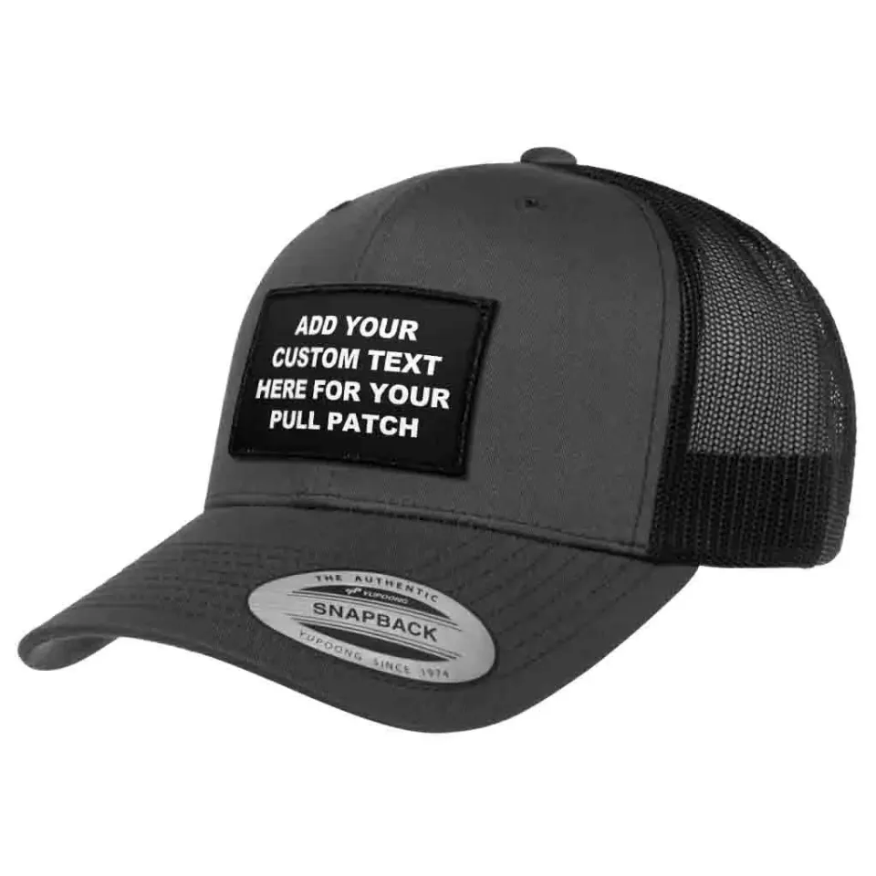 Pull Patch Custom 4 linjer trucker kasket sort