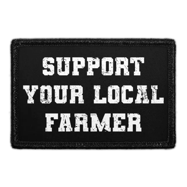 Pull Patch Support Your Local Farmer patch tekst