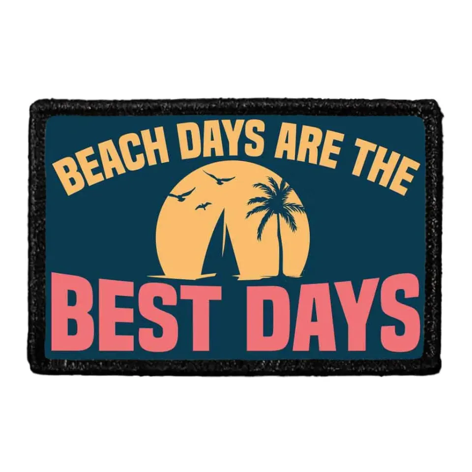 Pull Patch Beach Days Are The Best Days patch velcro 76x51mm