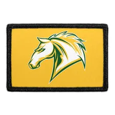 Pull Patch Horse Head patch gul med hestehoved