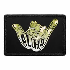 Pull Patch Aloha Hang Loose patch velcro 3x2 polyester