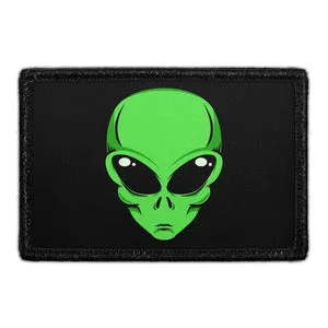 Pull Patch Alien Head patch med velcro – grøn