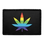 Pull Patch Pride Rainbow Pot Leaf patch regnbue