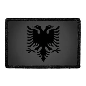 Pull Patch Albania Flag patch sort hvid