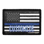 Pull Patch US Flag Thin Blue Line patch distressed