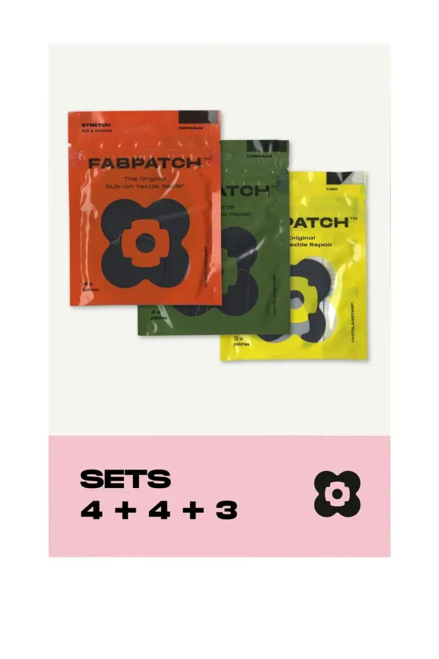 FabPatch Best Sellers lapper 3-pak sort strækbare