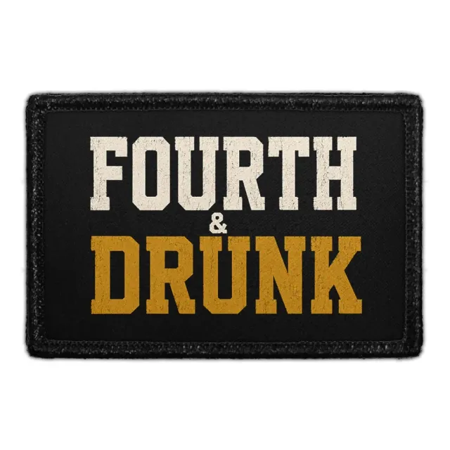 Pull Patch Fourth & Drunk patch 7,6x5 cm fodbold øl
