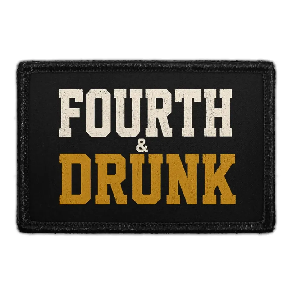 Pull Patch Fourth & Drunk patch 7,6x5 cm fodbold øl