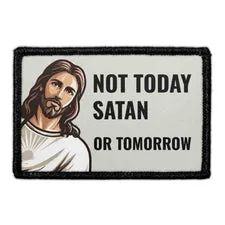 Pull Patch Not Today Satan patch 3x2 velcro sjov