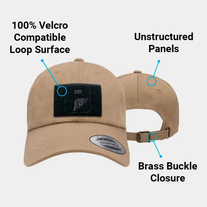 Pull Patch Dad Hat Curved Bill Adjustable kasket khaki bomuld