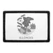 Pull Patch Illinois flag patch sort-hvid velcro
