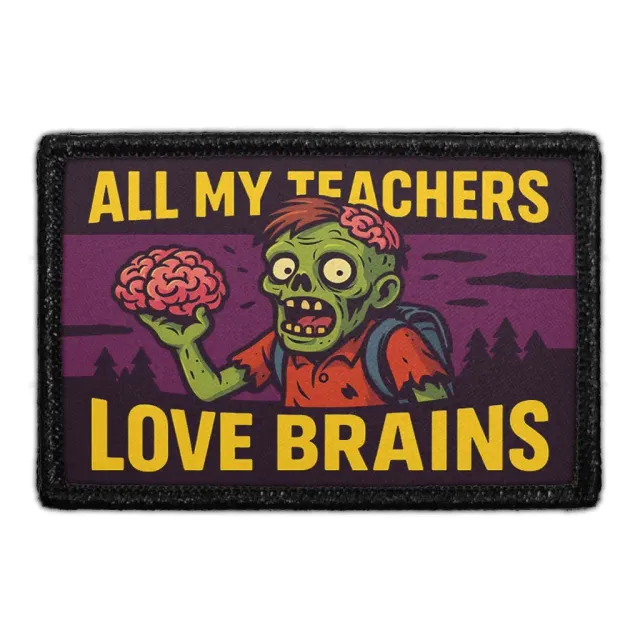 Pull Patch All My Teachers Love Brains patch velcro